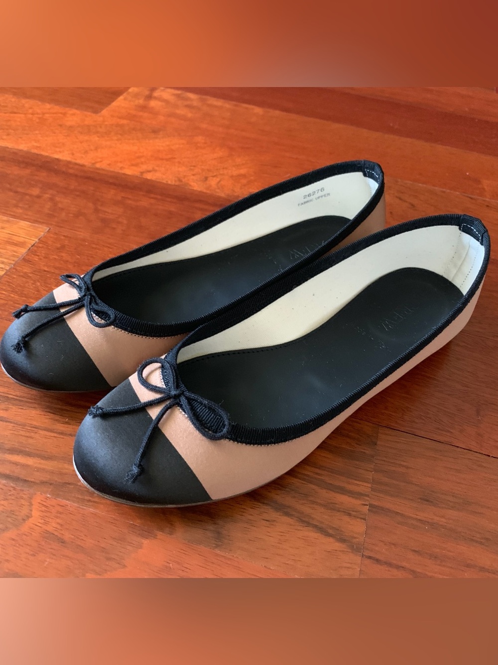 JCrew Natasha Dip-Dyed satin ballet flats, 5.5, made in Italy